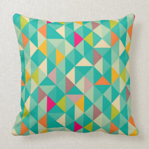 Triangles pattern throw pillow