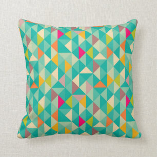 Triangles pattern throw pillow