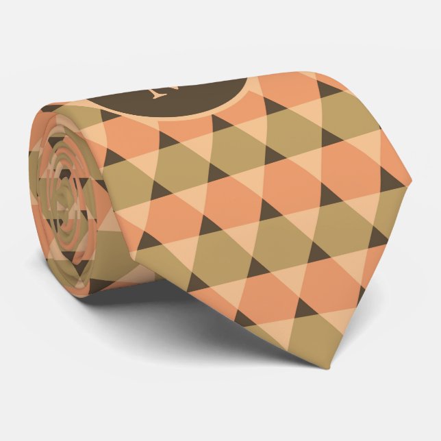 Triangles Pattern Tie (Rolled)