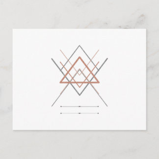 Triangles Rose Gold Silver Postcard