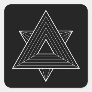 Triangles sacred geometry square sticker