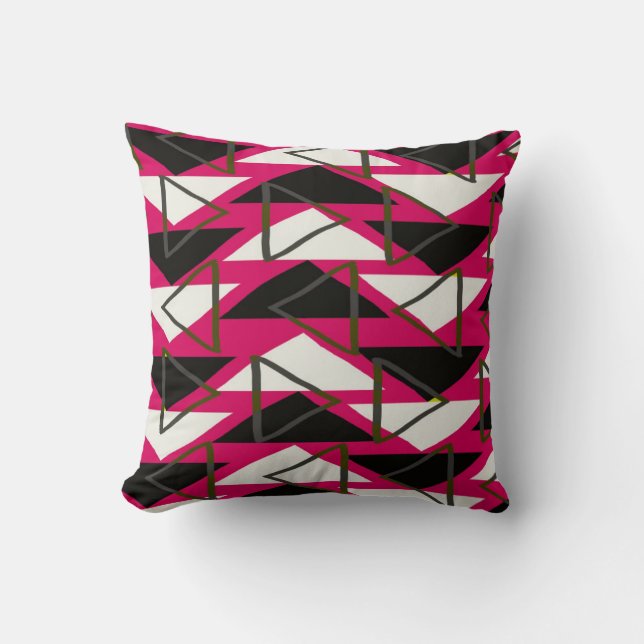 Triangles Throw Pillow (Front)