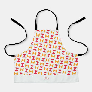 Triangles Yellow Pink Minimal Pattern Apron