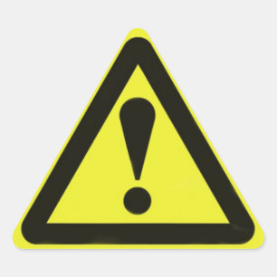 Triangulaire Avertissement, Sticker d'avertissement