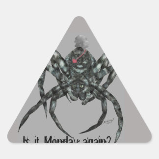 Triangulaire Larry l'araignée c'est lundi de nouveau Sticker