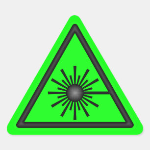 Triangulaire Sticker d'avertissement laser vert