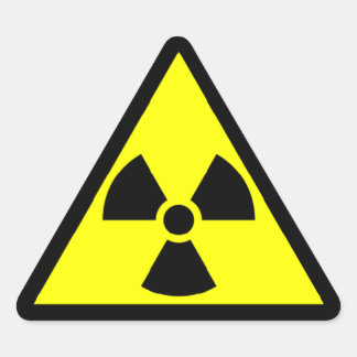 Triangulaire Sticker d'avertissement radioActive