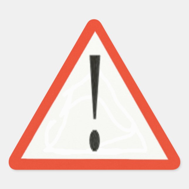 Triangulaire Sticker de panneau de danger (Devant)