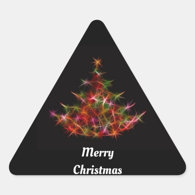 Triangulaire Sticker Fractal Christmas Tree (Devant)