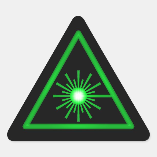 Triangulaire Sticker laser vert (Devant)