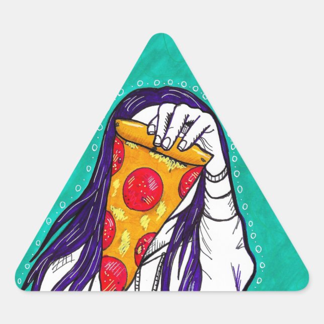 Triangulaire Sticker "Pizza" (Devant)