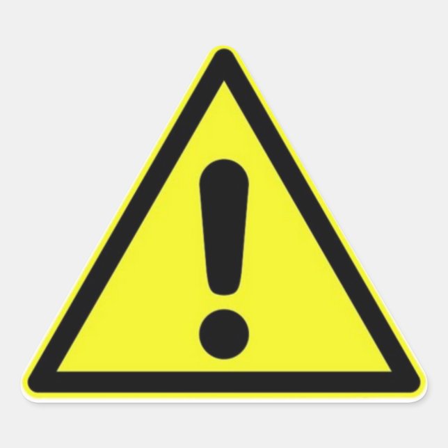 Triangulaire Sticker pour panneau de danger (Devant)