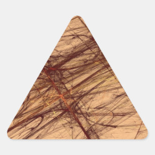 Triangulaire Sticker triangle fractal Brown Grunge Abstrait