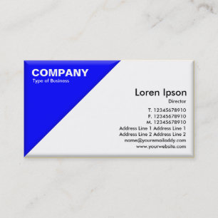 Triangular Corner - 3d Effect - Blue and White Business Card