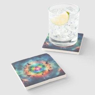 Triangular Cosmic Energy Stone Coaster