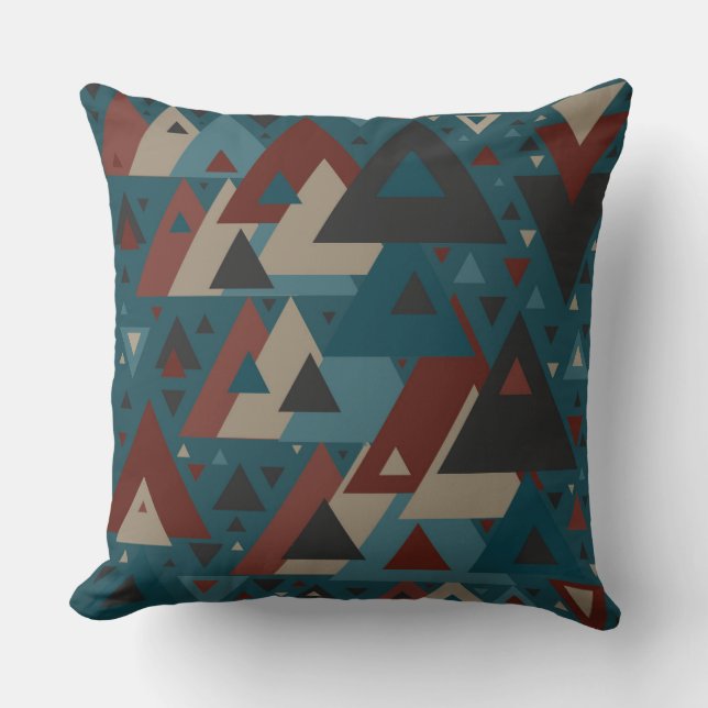 Triangular Dance Throw Pillow (Front)
