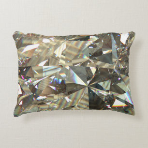 Triangular diamond shapes: layered texture. accent pillow