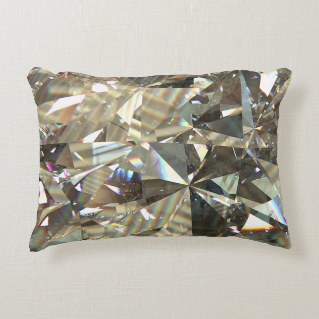 Triangular diamond shapes: layered texture. accent pillow (Front)