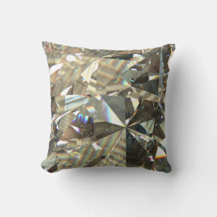 Triangular diamond shapes: layered texture. throw pillow