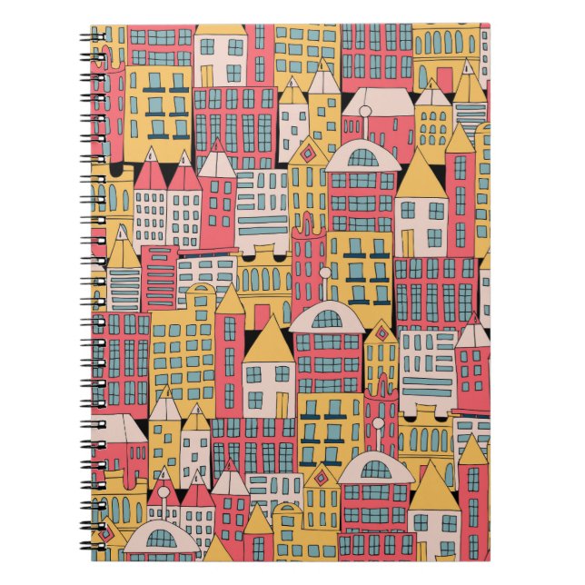 Triangular Geometric: Colourful Abstract Backgroun Notebook (Front)