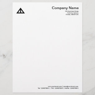 Triangular Shape 02 - Black Letterhead