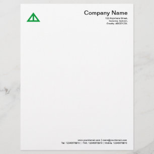 Triangular Shape 02 - Grass Green Letterhead