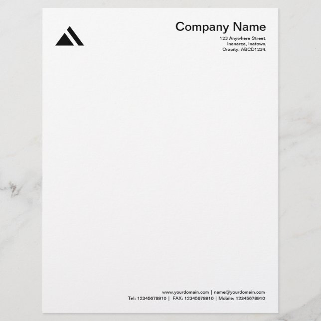 Triangular Shape 03 - Black Letterhead (Front)