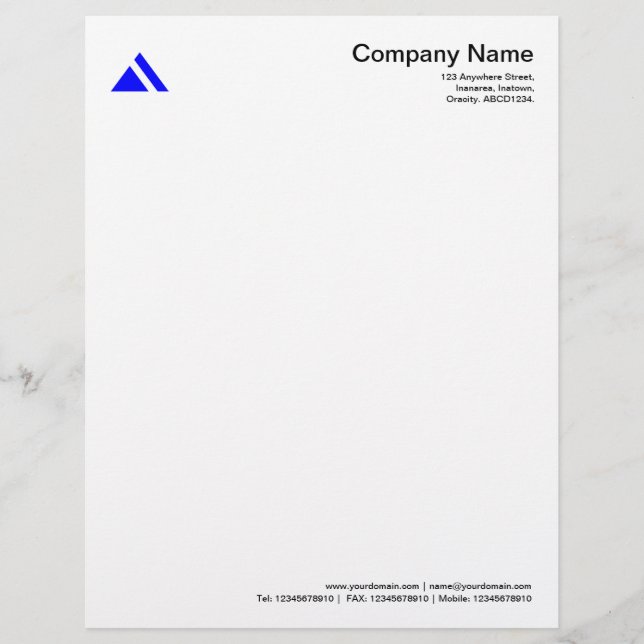 Triangular Shape 03 - Blue Letterhead (Front)