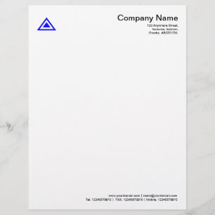 Triangular Shape - Blue Letterhead