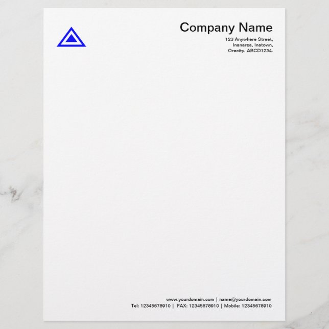 Triangular Shape - Blue Letterhead (Front)
