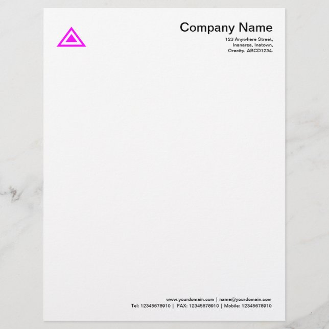 Triangular Shape - Magenta Letterhead (Front)
