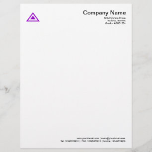 Triangular Shape - Purple Letterhead