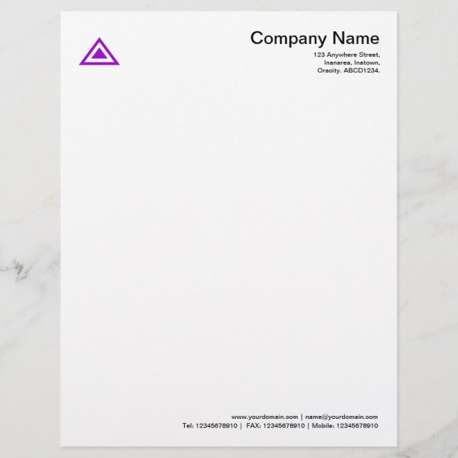 Triangular Shape - Purple Letterhead (Front)