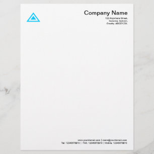 Triangular Shape - Sky Blue Letterhead