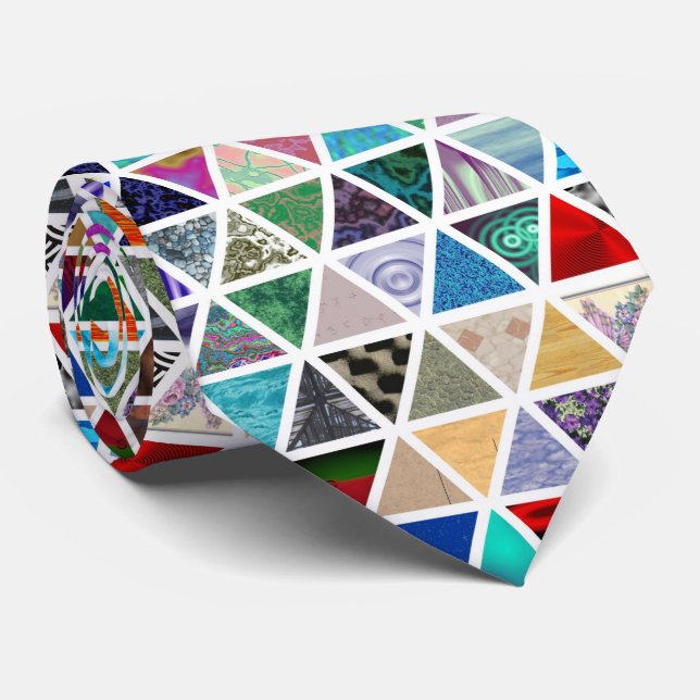 Triangular Textures Tie (Rolled)