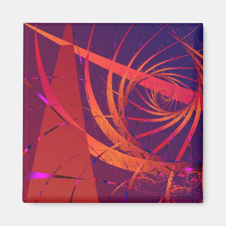 Triangulation Cool Abstract Fine Art Fractal Magnet