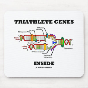 Triathlete Genes Inside (DNA Replication) Mouse Pad