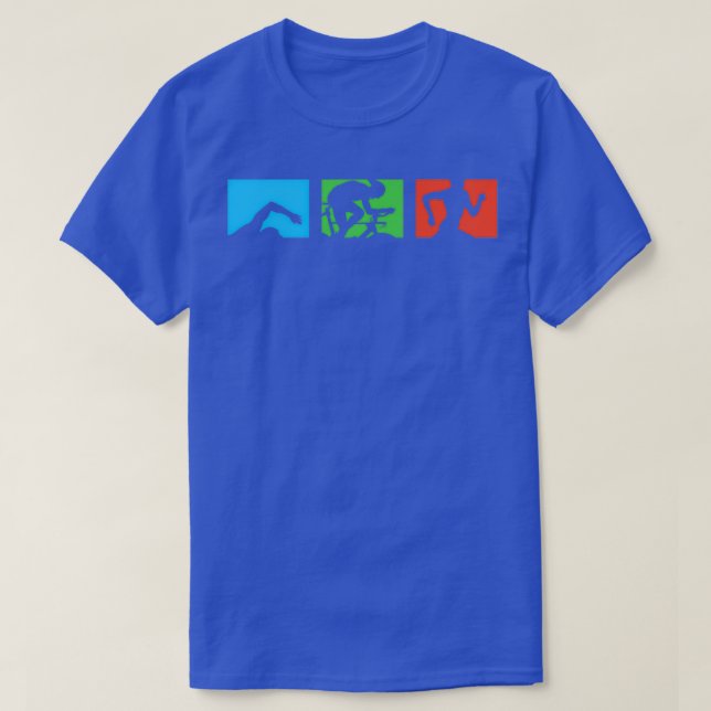 Triathlete Swim Bike Run Triathlon 2 T-Shirt (Design Front)