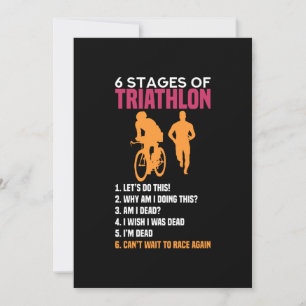 Triathlon - 6 Stages Of Triathlon Invitation