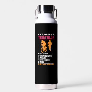 Triathlon - 6 Stages Of Triathlon Water Bottle