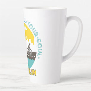 Triathlon. Adventure fill your soul  Latte Mug