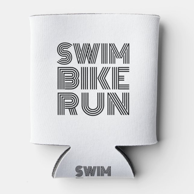 Triathlon black design can cooler (Front)