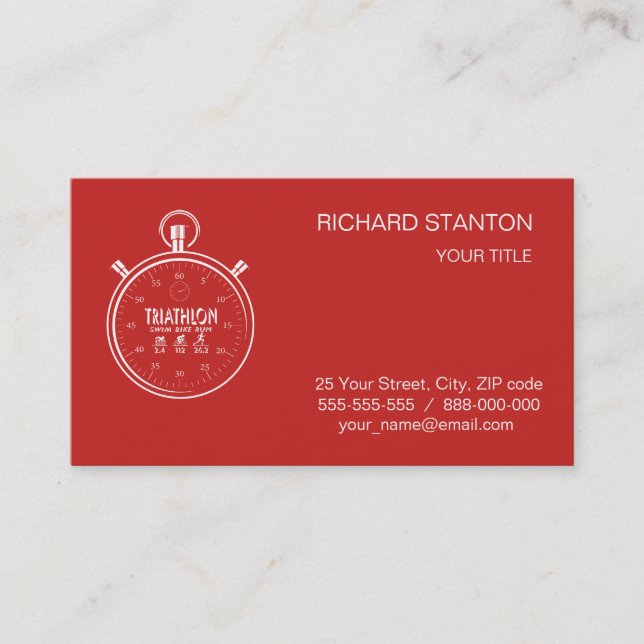 Triathlon Business Card (Front)
