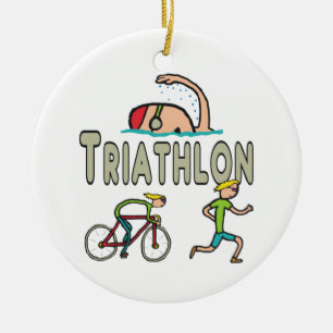 Triathlon Ceramic Ornament