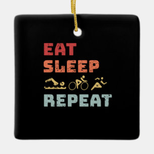 Triathlon Ceramic Ornament