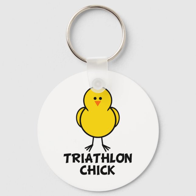 Triathlon Chick Keychain (Front)