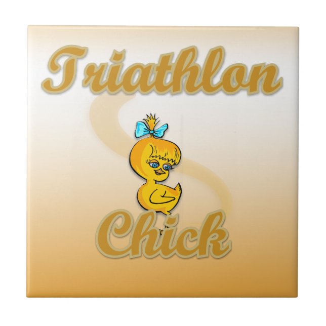 Triathlon Chick Tile (Front)