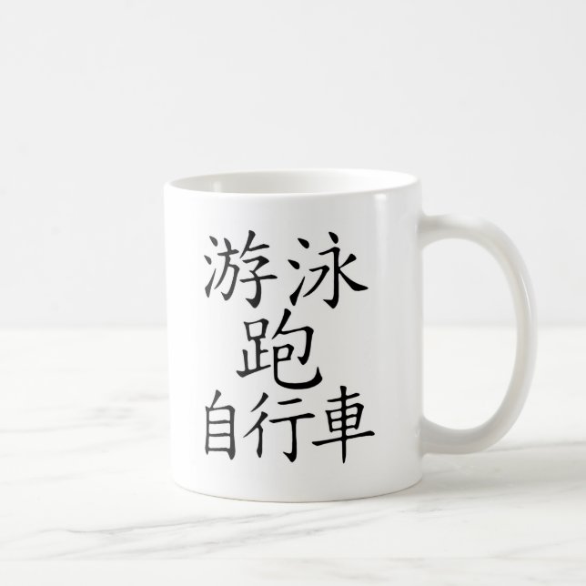 Triathlon Chinese  Character Coffee Mug (Right)