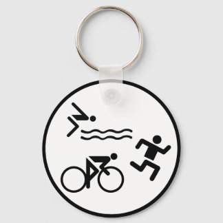 triathlon circle icon keychain