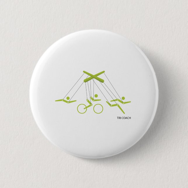 Triathlon coach, Triathlon trainer 2 Inch Round Button (Front)